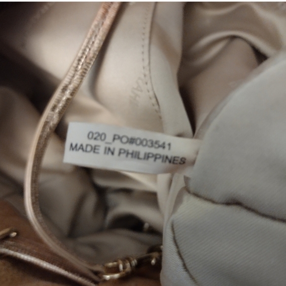 Brahmin Retired Harlow Tan Rosario Drawstring Bag - Picture 12 of 15